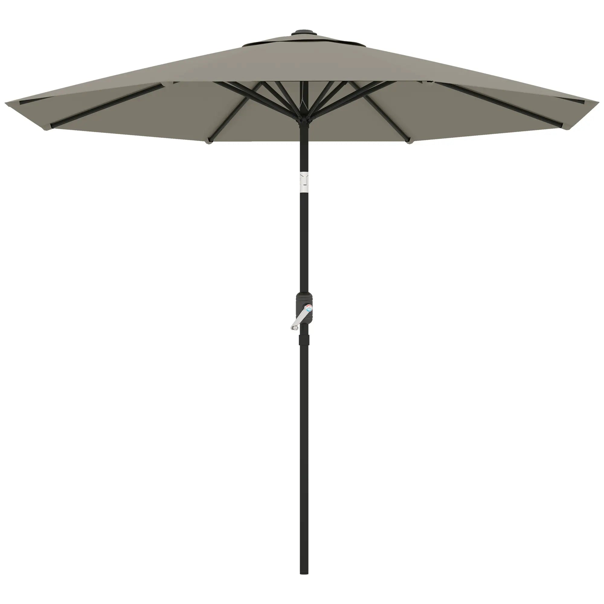 Aluminum Patio Umbrella, 8.5ft, Garden Outdoor Parasol, Light Grey Offset Cantilever Umbrellas Light Grey at Gallery Canada