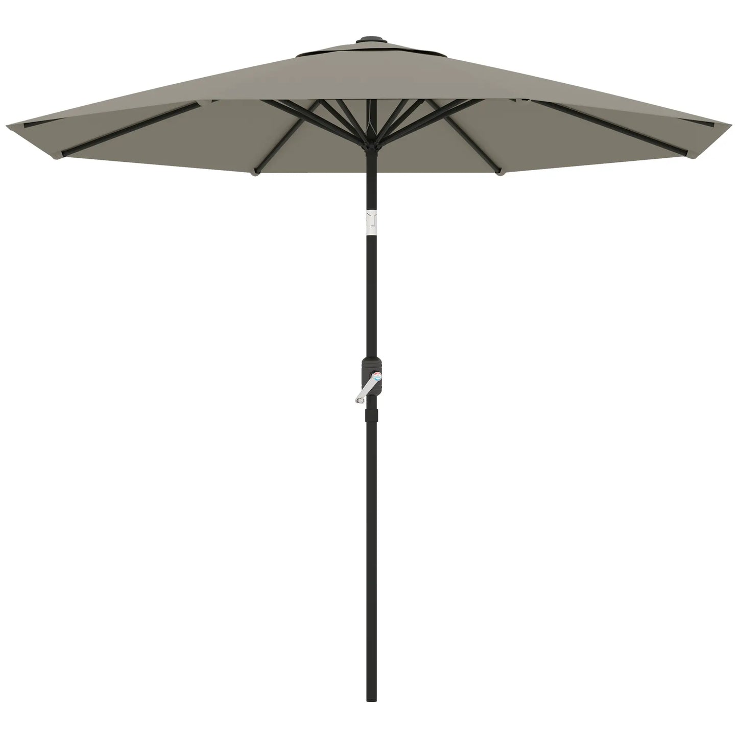 Aluminum Patio Umbrella, 8.5ft, Garden Outdoor Parasol, Light Grey Offset Cantilever Umbrellas Light Grey at Gallery Canada