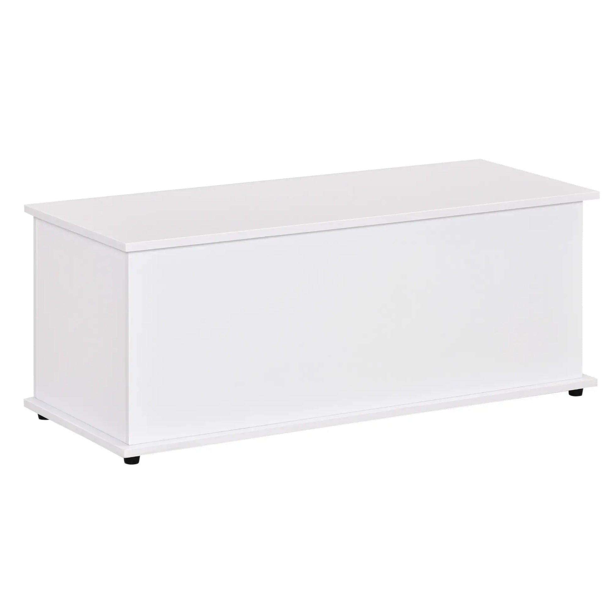39.5" Storage Chest, 2 Safety Hinges, Flip-Top Lid, White Storage Cabinets White at Gallery Canada