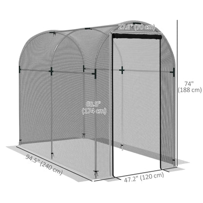 Galvanized Steel Crop Cage, Plant Protection Tent, 4' x 8', Black Walk In Greenhouses at Gallery Canada