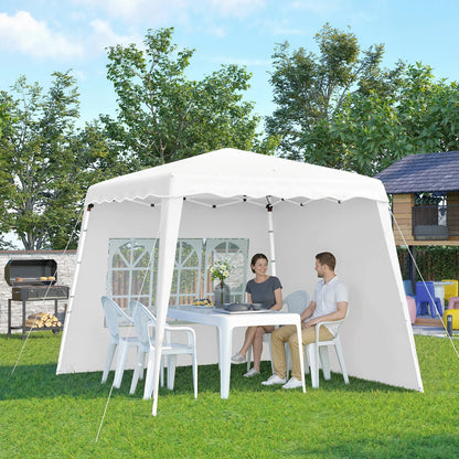 Pop Up Canopy Tent With Sidewalls, UV50+, Carry Bag, Slant Legs, 8 x 8ft Pop Up Canopies at Gallery Canada