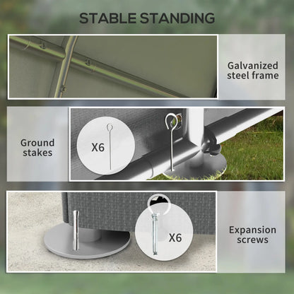 Bike Storage Shed, Motorcycle Shelter, Galvanized Steel, 4x6 Ft, Green Sheds at Gallery Canada