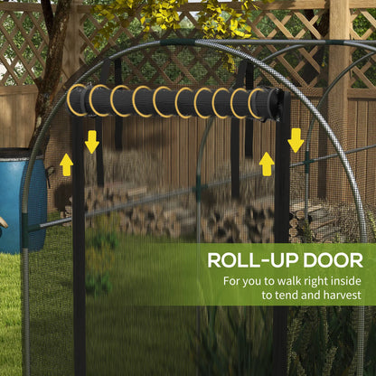 Galvanized Steel Crop Cage, Plant Protection Tent, 4' x 12', Black Walk In Greenhouses at Gallery Canada