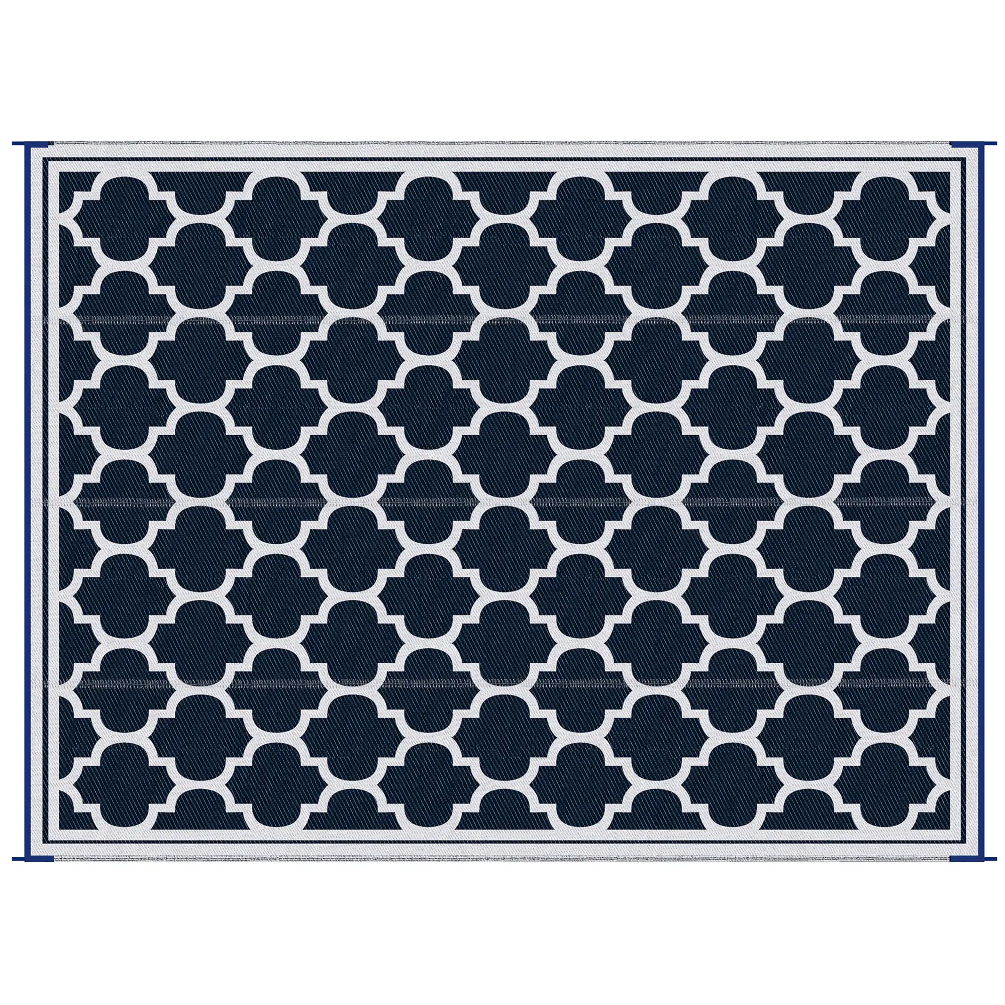 9'x12' Reversible Outdoor RV Rug, Patio Mat, Dark Blue Outdoor Reversible Rugs at Gallery Canada