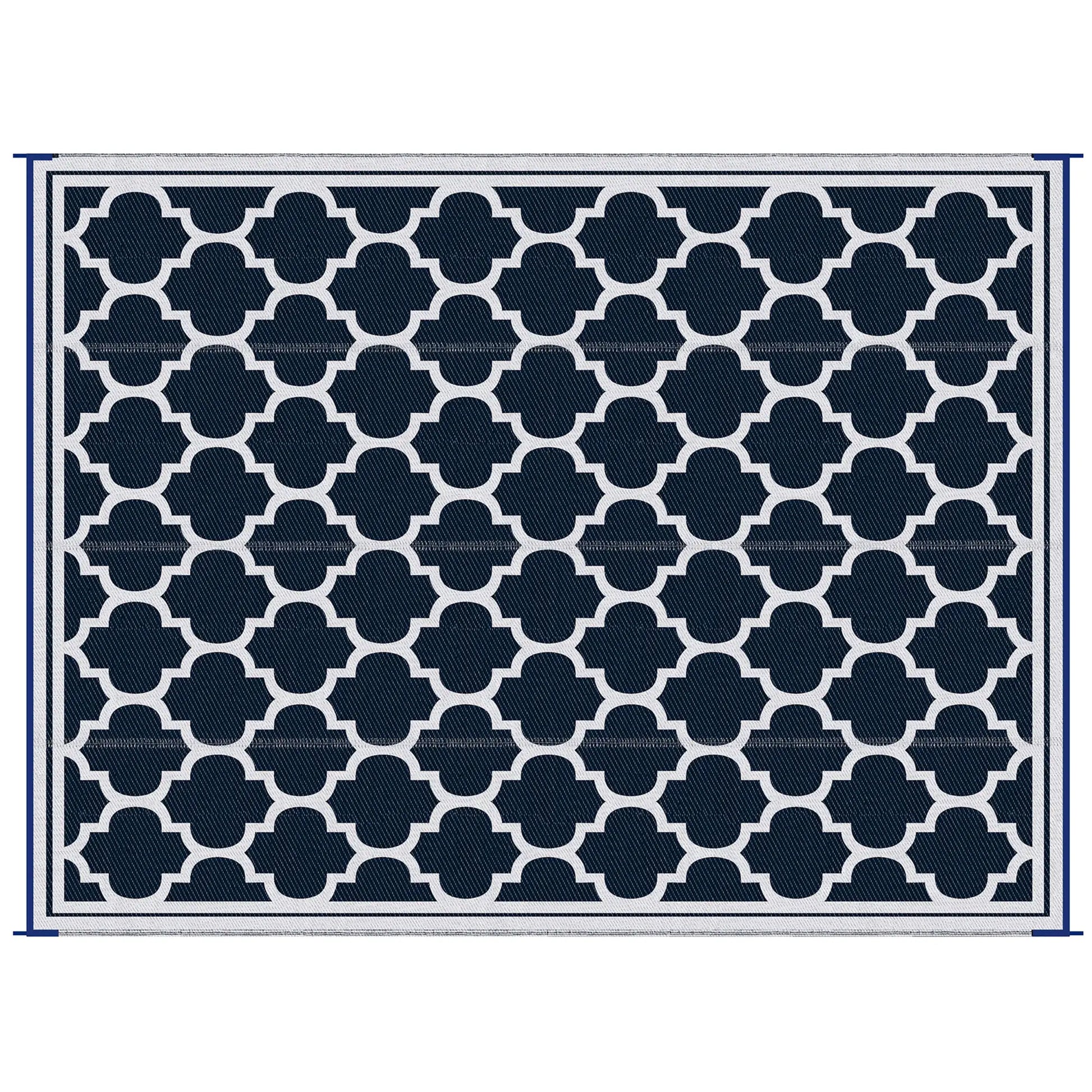 9'x12' Reversible Outdoor RV Rug, Patio Mat, Dark Blue Outdoor Reversible Rugs at Gallery Canada