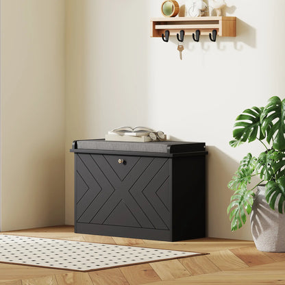 Shoe Storage Bench with Seat, Flip Drawer, Adjustable Shelf, 6 Pairs Shoe Storage Cabinets & Racks at Gallery Canada