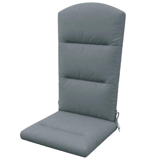 Adirondack Chair Cushion, Replacement With Back And Ties, Dark Grey Patio Chair Cushions Dark Grey at Gallery Canada
