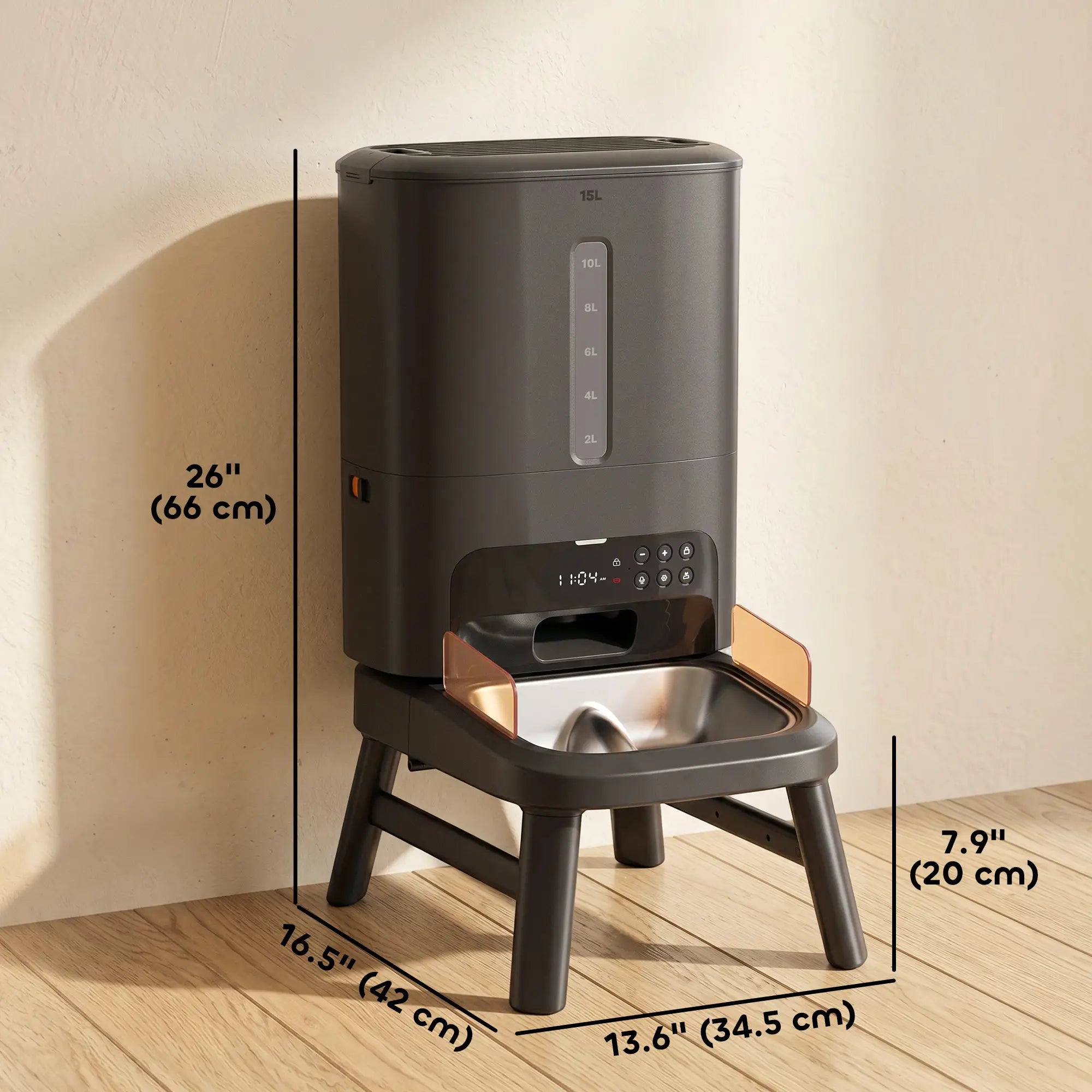15L/63 Cups Anti-Clog Dog Feeder for Large Breeds Dog Bowls at Gallery Canada