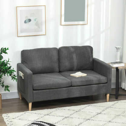 56" 2 Seat Sofa, Modern Love Seat, Upholstered Couch, Grey 2-Seater Sofas at Gallery Canada