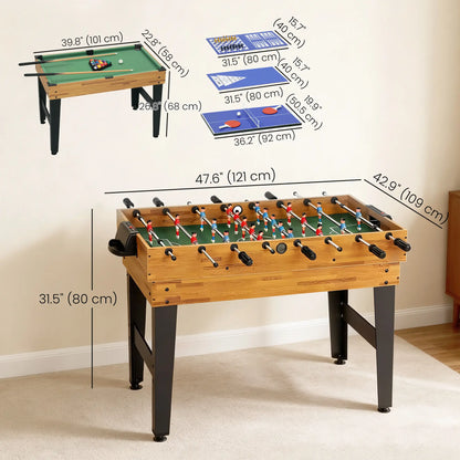 48 in Multi Game Table, 13-in-1 Combo, Light Walnut Game Tables at Gallery Canada
