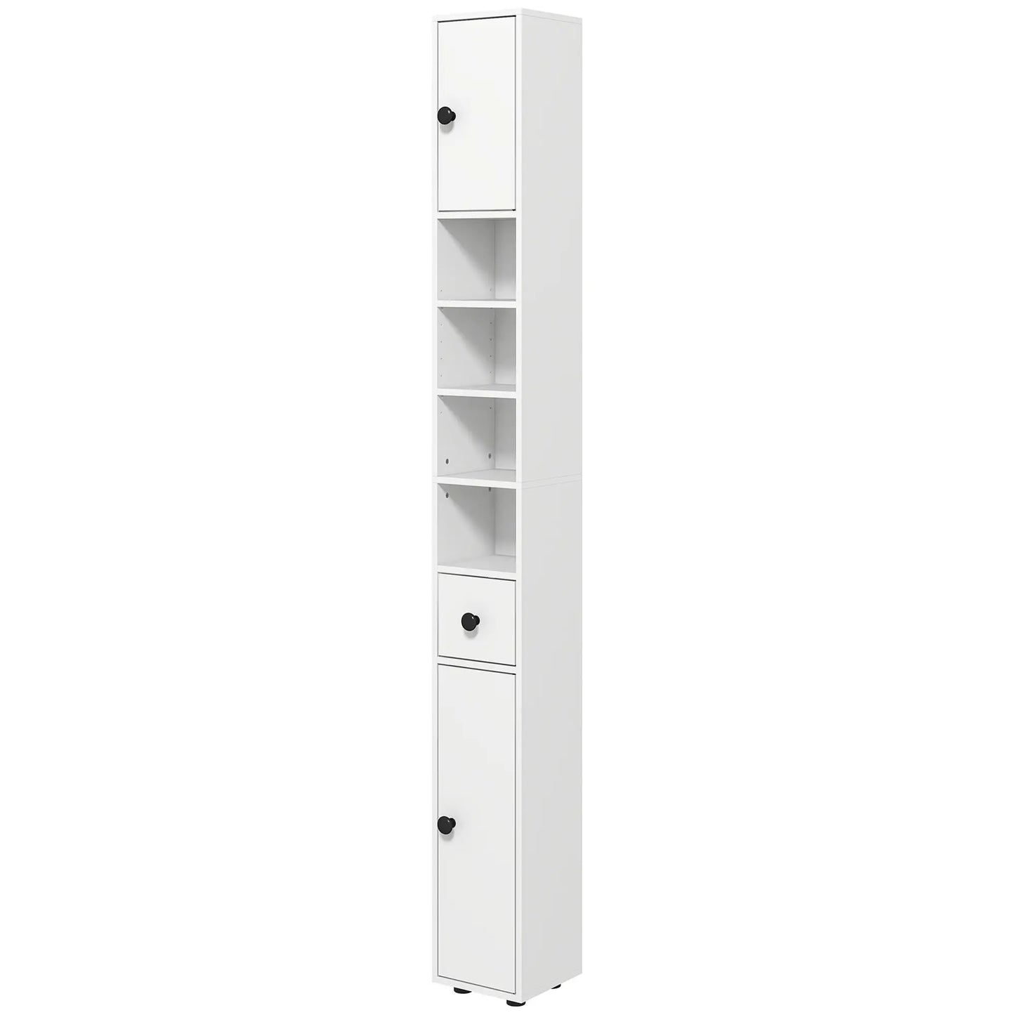 71" Tall Bathroom Storage Cabinet, Adjustable Shelves, 2 Door, White Bathroom Cabinets White at Gallery Canada