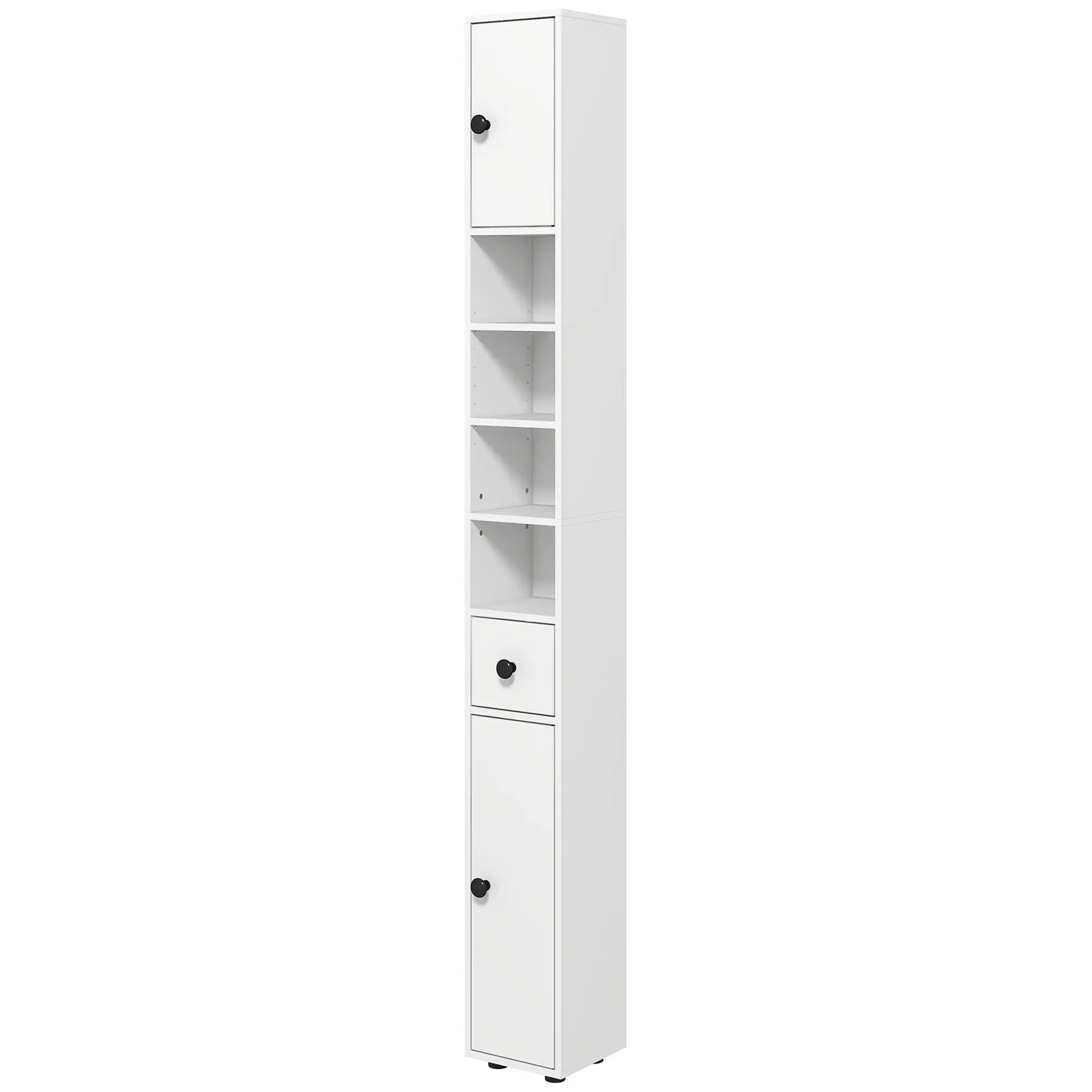 71" Tall Bathroom Storage Cabinet, Adjustable Shelves, 2 Door, White Bathroom Cabinets White at Gallery Canada