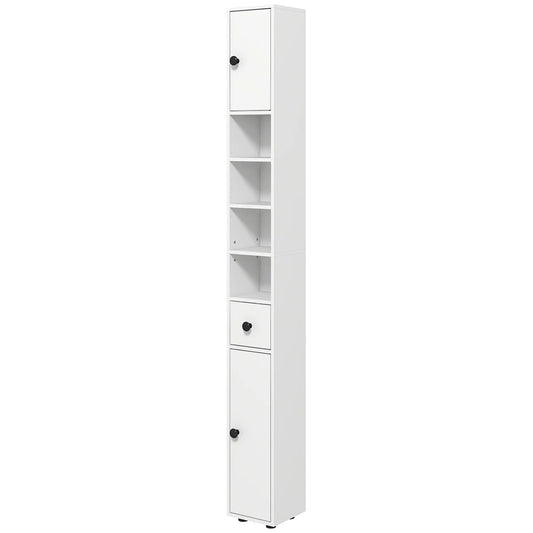 71" Tall Bathroom Storage Cabinet, Adjustable Shelves, 2 Door, White Bathroom Cabinets White at Gallery Canada