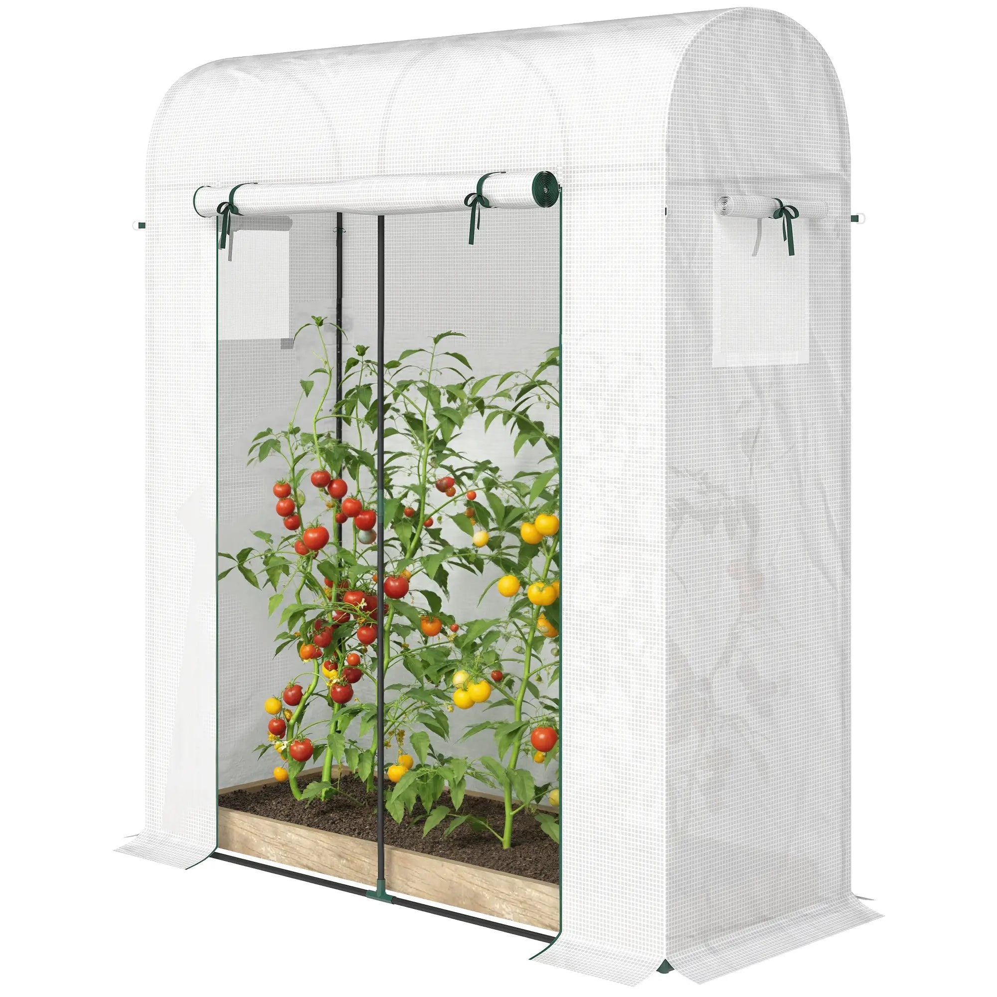 Mini Greenhouse, Portable Garden House, 6' x 2' x 6.6', White Portable Greenhouses White at Gallery Canada