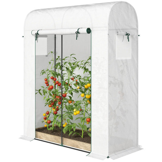 Mini Greenhouse, Portable Garden House, 6' x 2' x 6.6', White Portable Greenhouses White at Gallery Canada