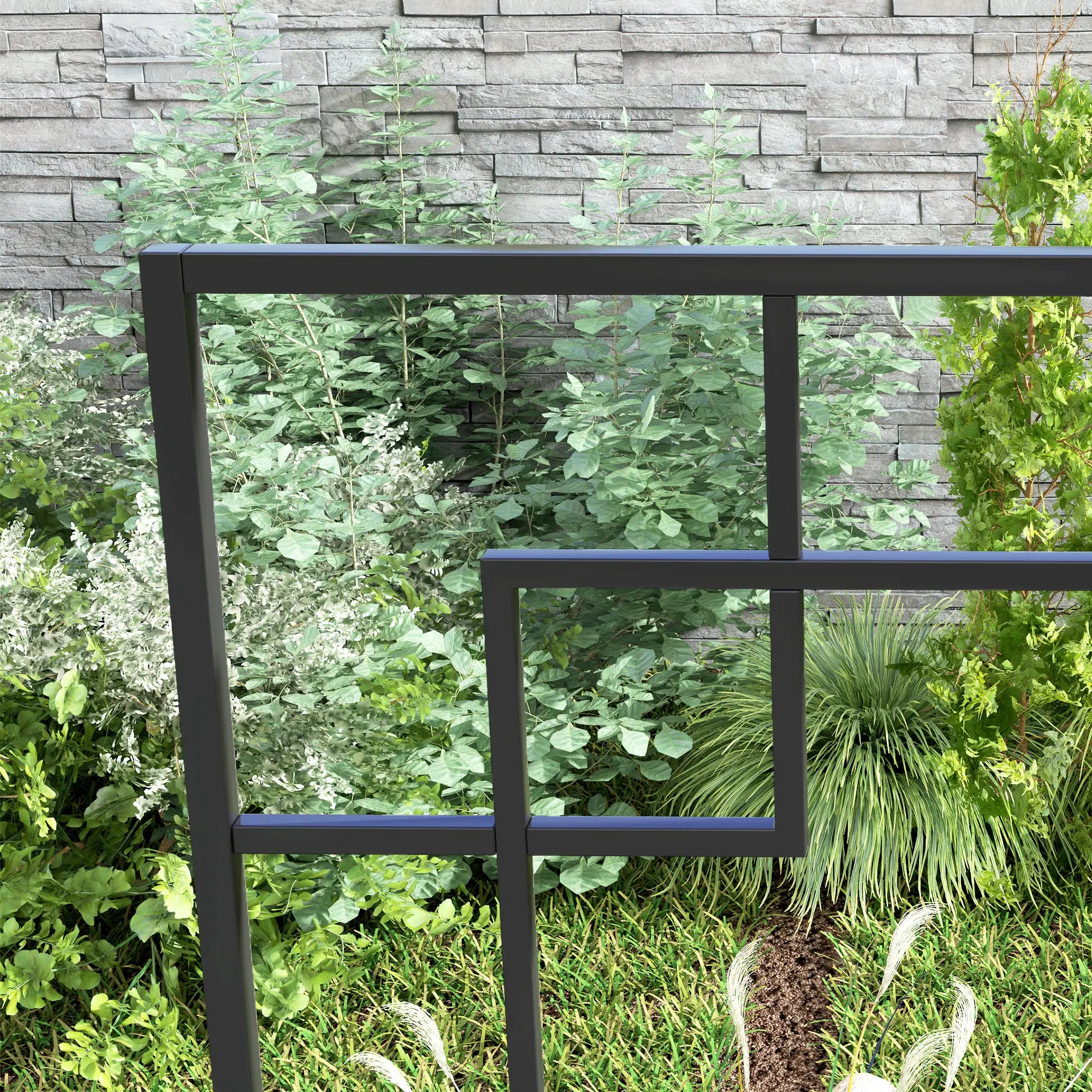 4 Pack Garden Trellis, Metal Grid Panels for Climbing Plants, 72