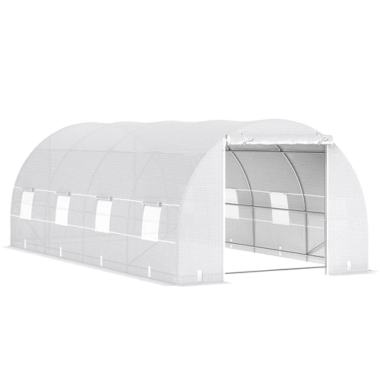 20x10x7ft Heavy Duty Walk-In Greenhouse, Outdoor Plant Grow House, White Tunnel Greenhouses Green at Gallery Canada