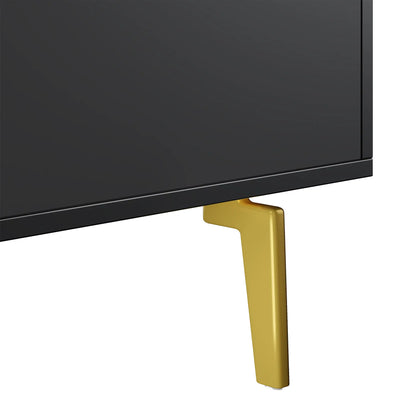LED Coffee Table, Glass Top, Adjustable Height, Storage, 43.5" L x 21.5" W x 15.5" H, Black Coffee Tables at Gallery Canada