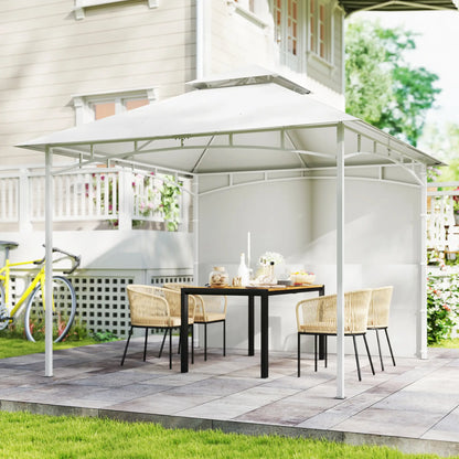 10' x 10' Patio Gazebo, Double Roof Canopy With Storage, Cream White Gazebos at Gallery Canada