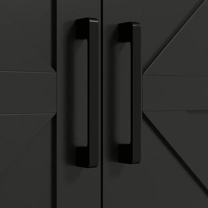 Farmhouse Kitchen Pantry, 68" Freestanding Cabinet, Black Kitchen Pantry Cabinets at Gallery Canada