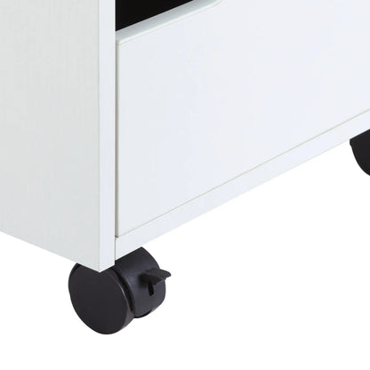3 Drawer File Cabinet, Mobile Vertical Filing Cabinet with Wheels, White Office Cabinets & Cupboards at Gallery Canada