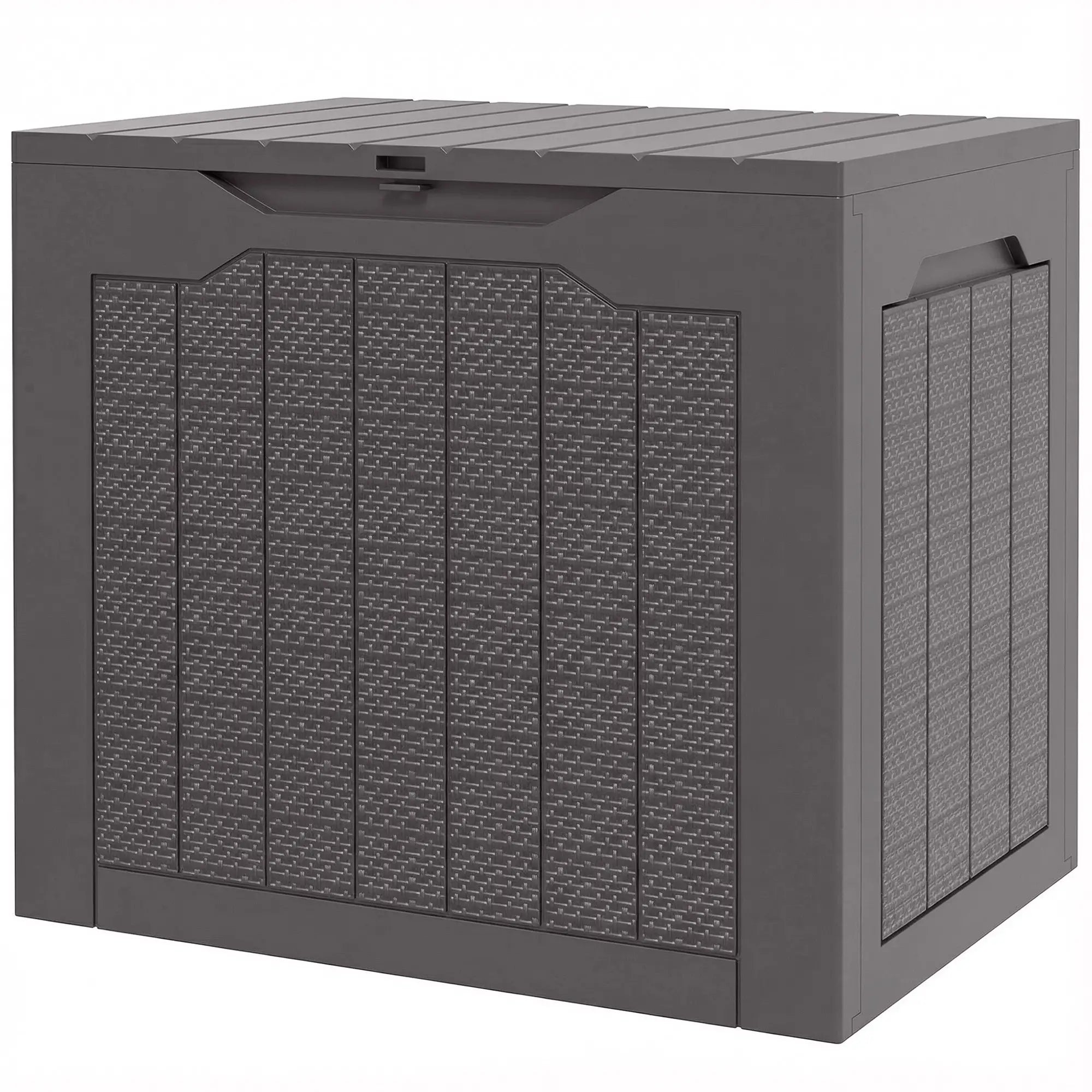 30 Gallon Resin Deck Box, Waterproof UV Resistant Outdoor Storage Deck Box & Outdoor Storage Brown at Gallery Canada