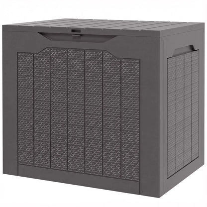 30 Gallon Resin Deck Box, Waterproof UV Resistant Outdoor Storage Deck Box & Outdoor Storage Brown at Gallery Canada