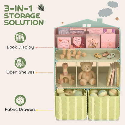 Kids Bookshelf With Storage, Toy Storage Unit, Green Baby & Kids Storage at Gallery Canada