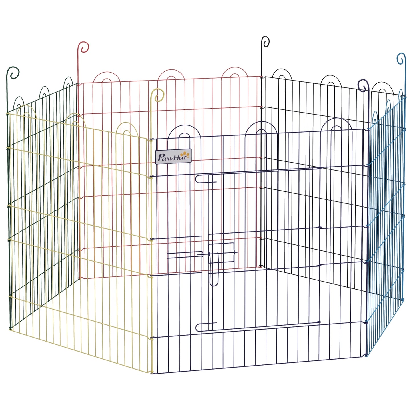Portable Hexagon Metal Pet Playpen, Dog Exercise Fence, Multi-colored Houses, Kennels & Pens Red, Yellow, Blue, Purple, Green, Navy at Gallery Canada