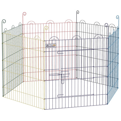 Portable Hexagon Metal Pet Playpen, Dog Exercise Fence, Multi-colored Houses, Kennels & Pens Red, Yellow, Blue, Purple, Green, Navy at Gallery Canada