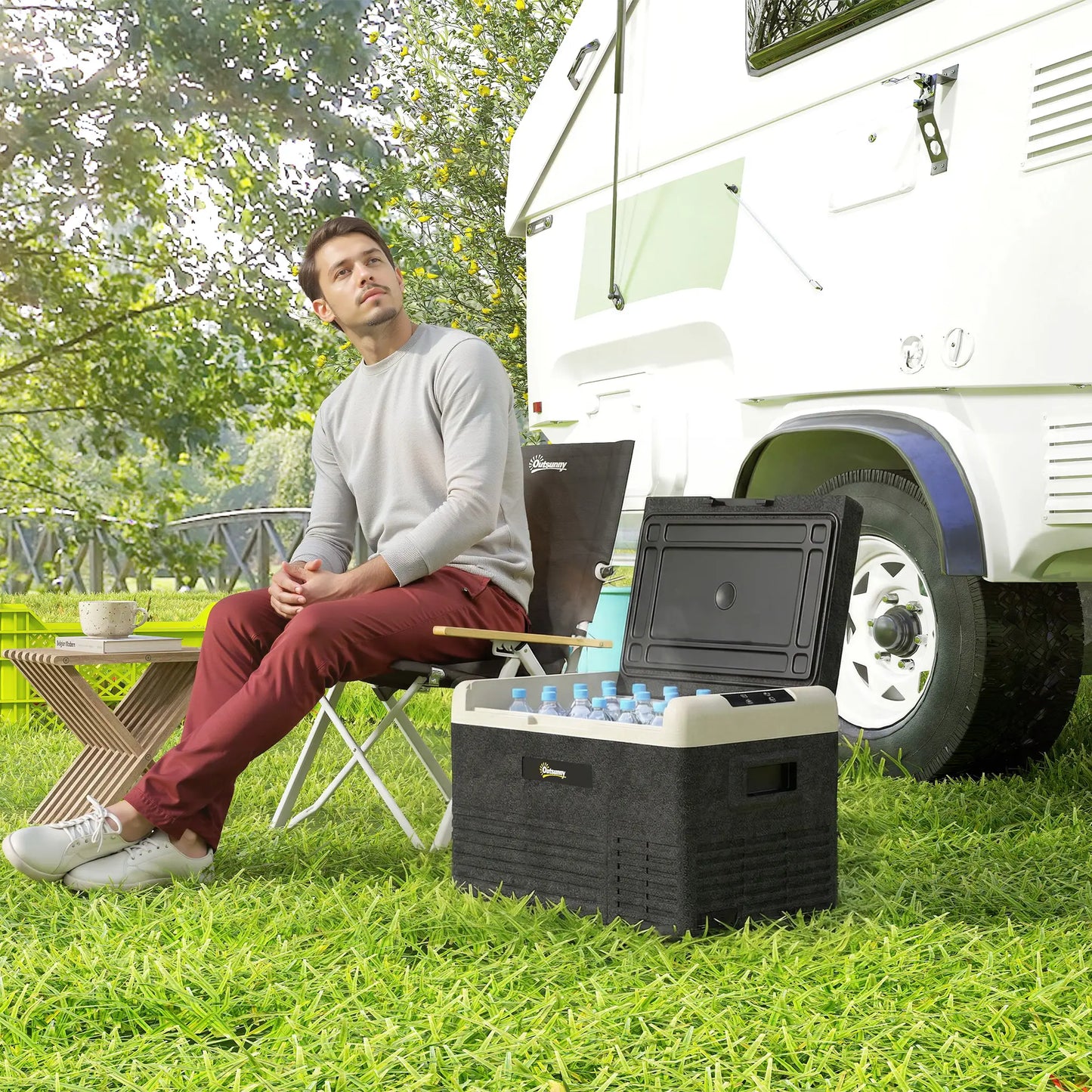 12 Volt Car Refrigerator, 32QT, -68-68 ℉, Portable Electric Cooler Car Coolers at Gallery Canada