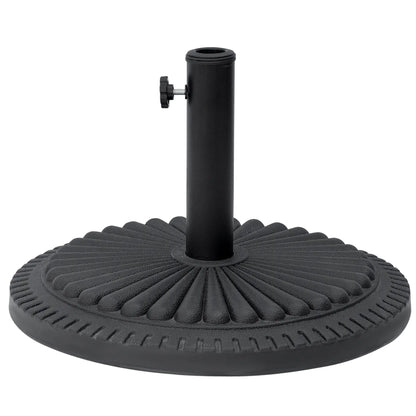 Round Cement Patio Umbrella Base Stand, Fits Φ1.4", Φ1.5", Φ2" Pole, Black Umbrella Bases at Gallery Canada