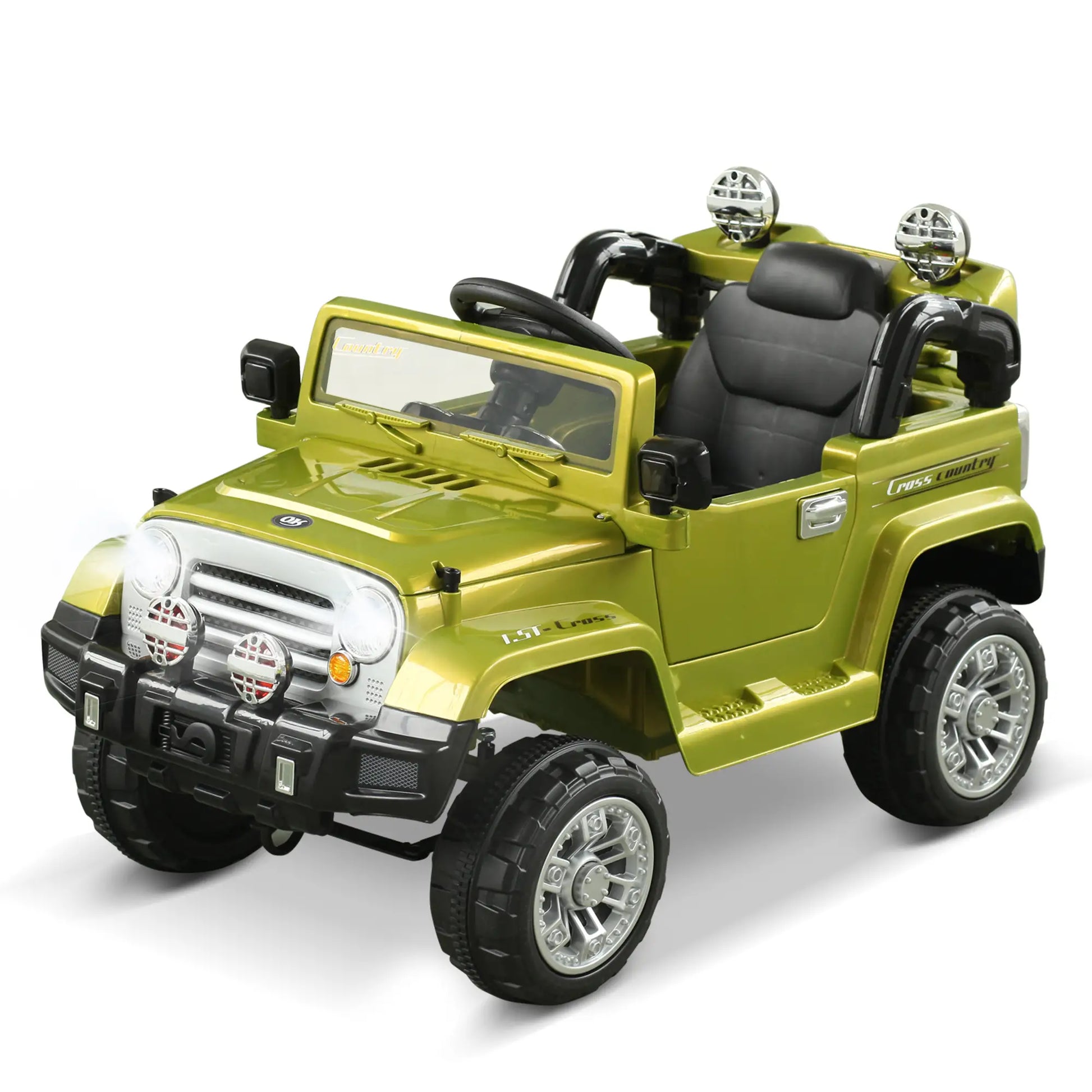 12V Kids Electric Ride On Car, Remote Control, 2 Speeds, Green Electric Toy Cars at Gallery Canada