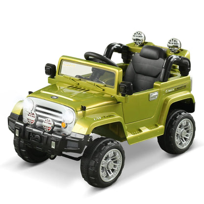 12V Kids Electric Ride On Car, Remote Control, 2 Speeds, Green Electric Toy Cars at Gallery Canada