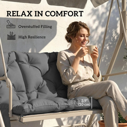 Water-Repellent Bench Cushion, Outdoor Swing Chair Pad, 59.1" x 39.4", Dark Grey Patio Chair Cushions at Gallery Canada