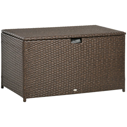 113 Gallon Outdoor Storage Box, Rattan Deck Box, Brown Patio Storage Boxes at Gallery Canada