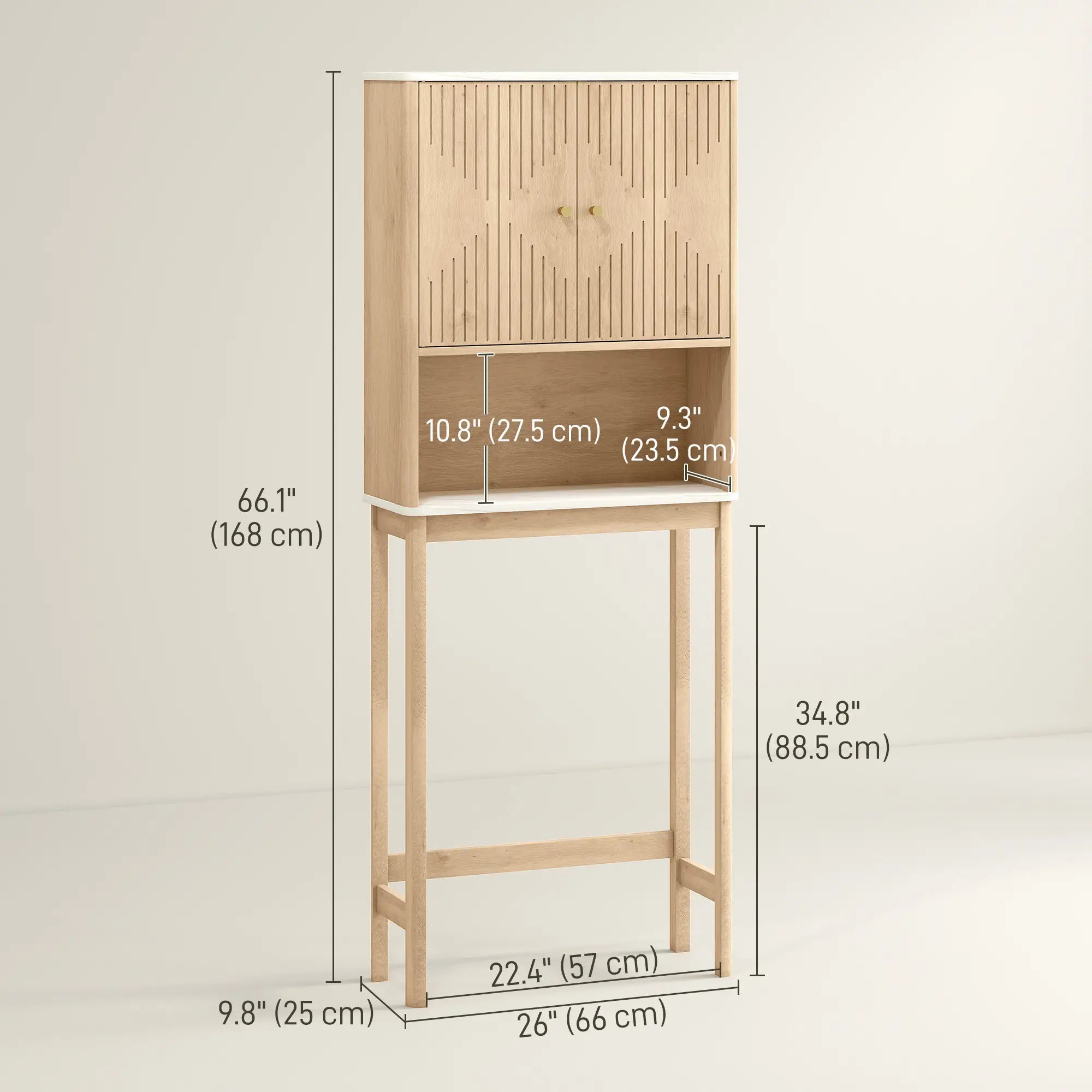 Over Toilet Storage Cabinet, Adjustable Shelf, Oak Bathroom Cabinets at Gallery Canada