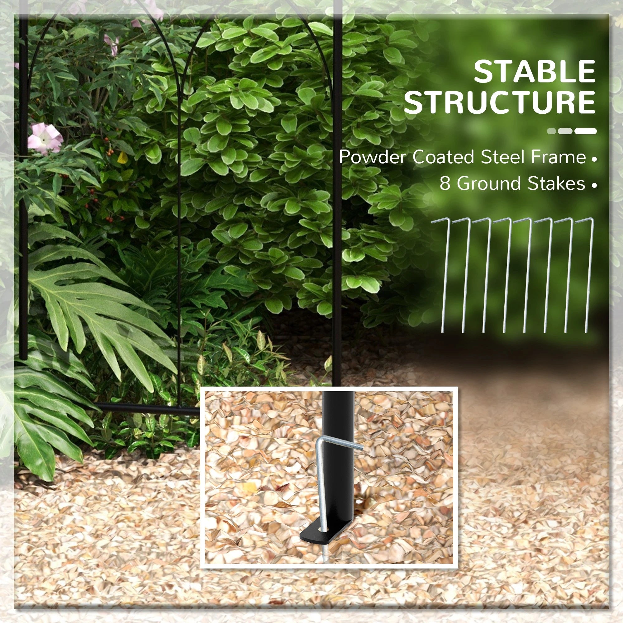 Birdcage Shape Arbour, Metal Garden Pergola for Climbing Plants Garden Arches at Gallery Canada