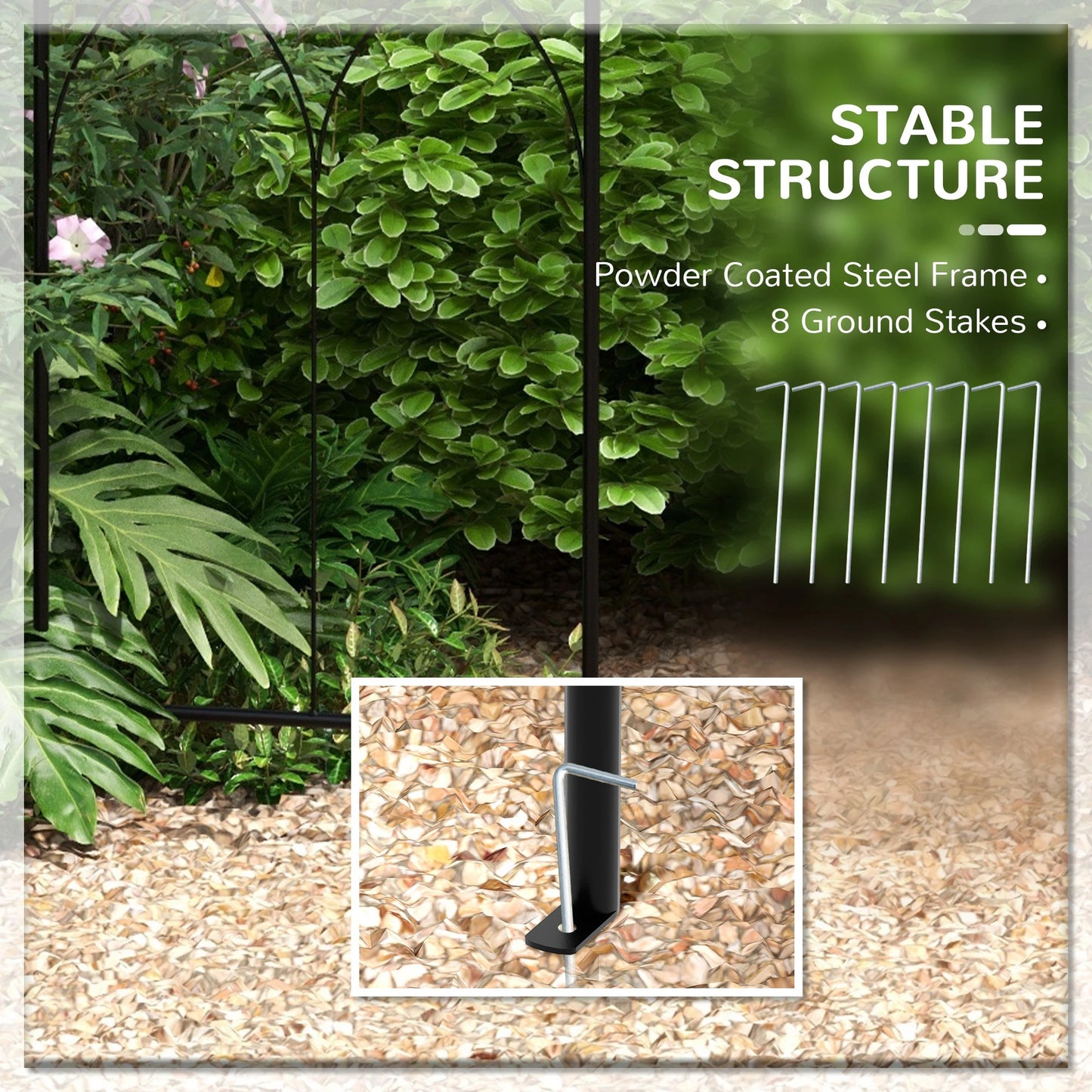 Birdcage Shape Arbour, Metal Garden Pergola for Climbing Plants Garden Arches at Gallery Canada
