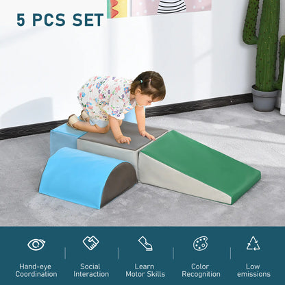 5 Piece Climb and Crawl Activity Playset Soft Safe Foam for Toddler Learning Toy Baby Gym & Playmats at Gallery Canada