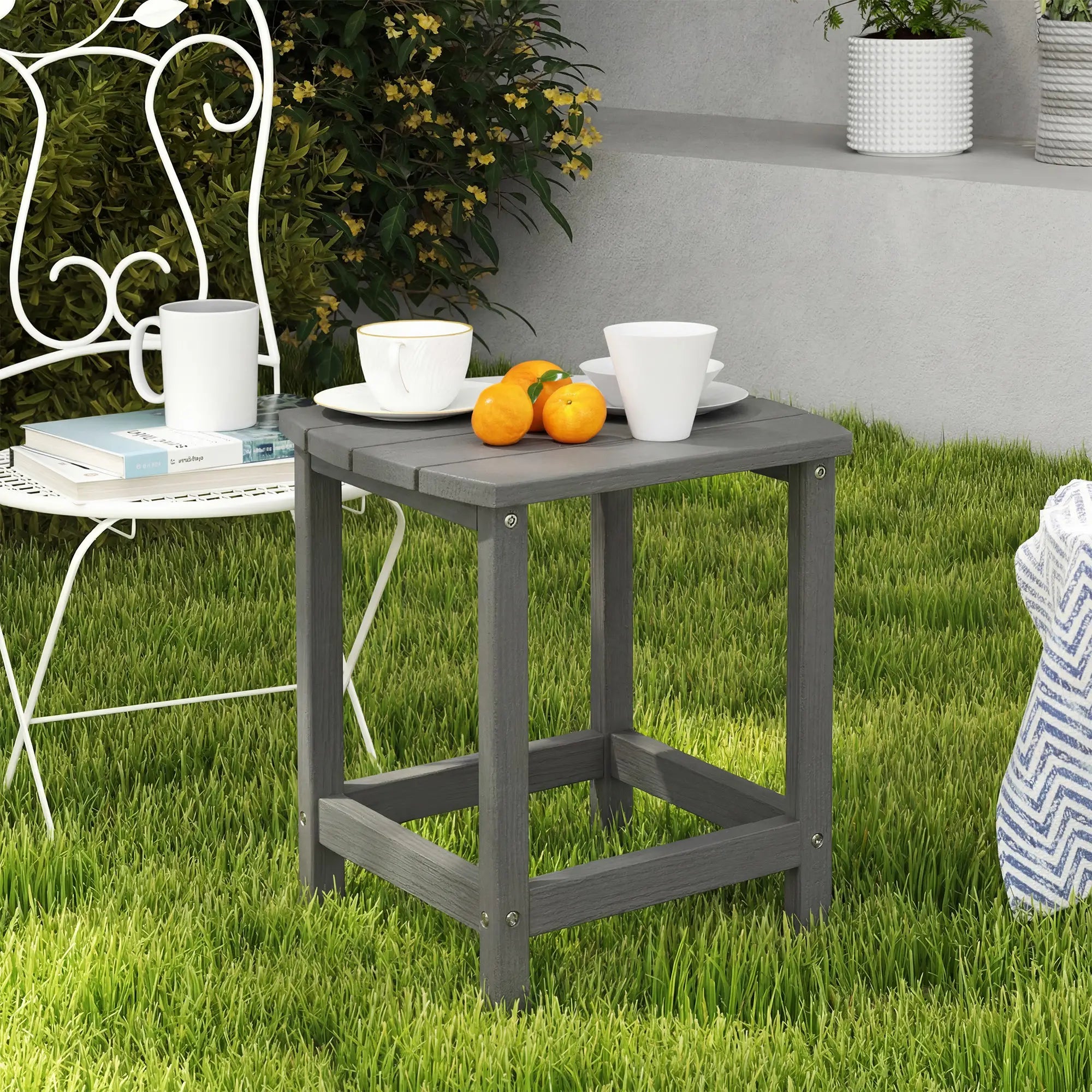 Outdoor Side Table, Patio End Table, Grey Patio Side Tables at Gallery Canada