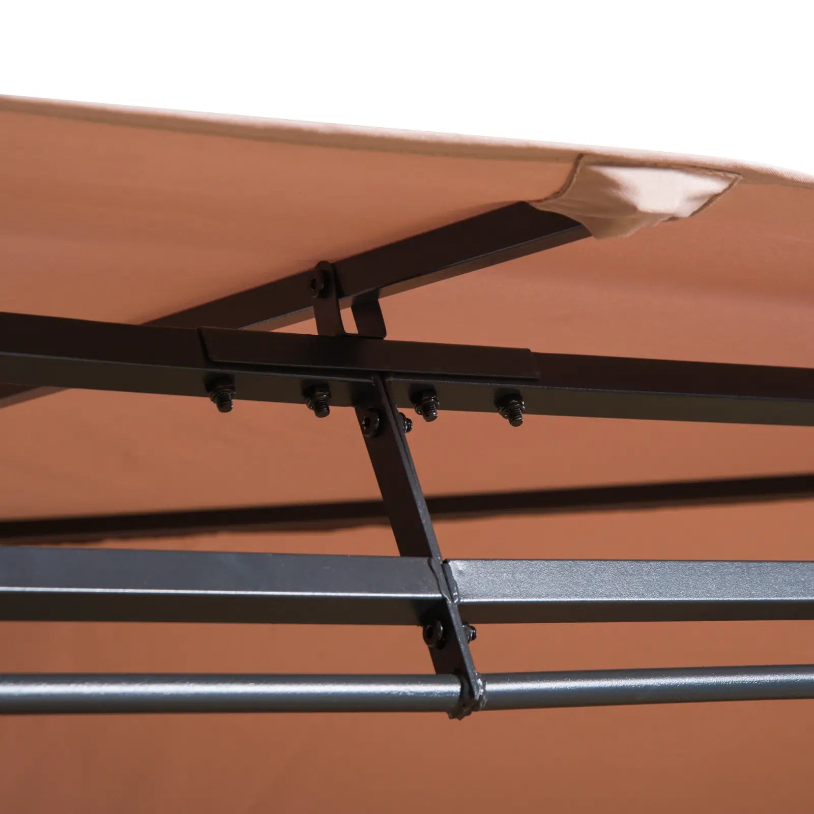 10' x 13' Patio Gazebo, Outdoor Garden Canopy with Curtains, Khaki Gazebos at Gallery Canada