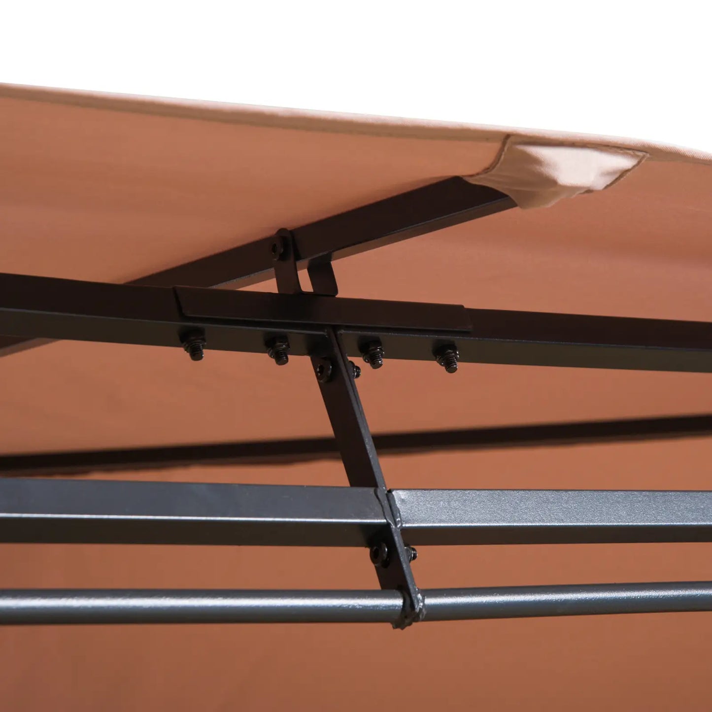 10' x 13' Patio Gazebo, Outdoor Garden Canopy with Curtains, Khaki Gazebos at Gallery Canada