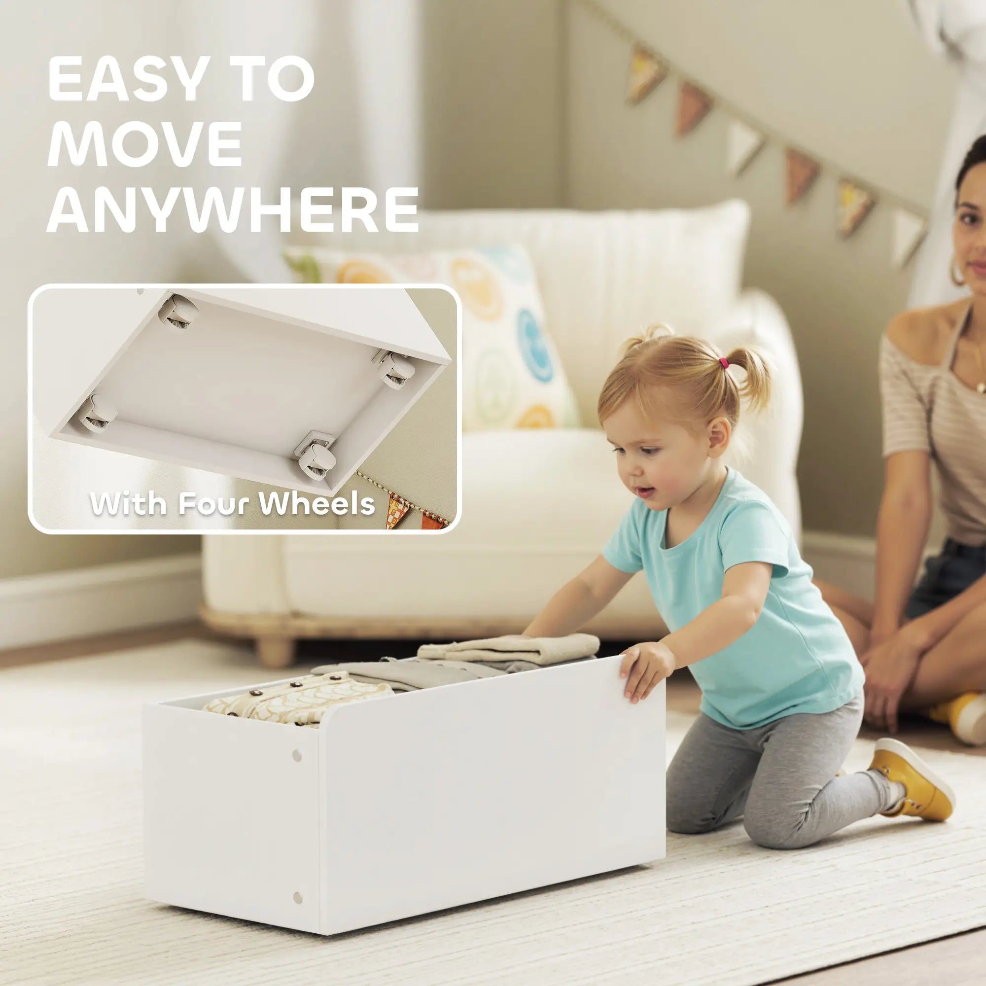 Kids Bookshelf Toy Storage, 3 Tier Bookcase 6 Removable Bins, White Baby & Kids Storage at Gallery Canada