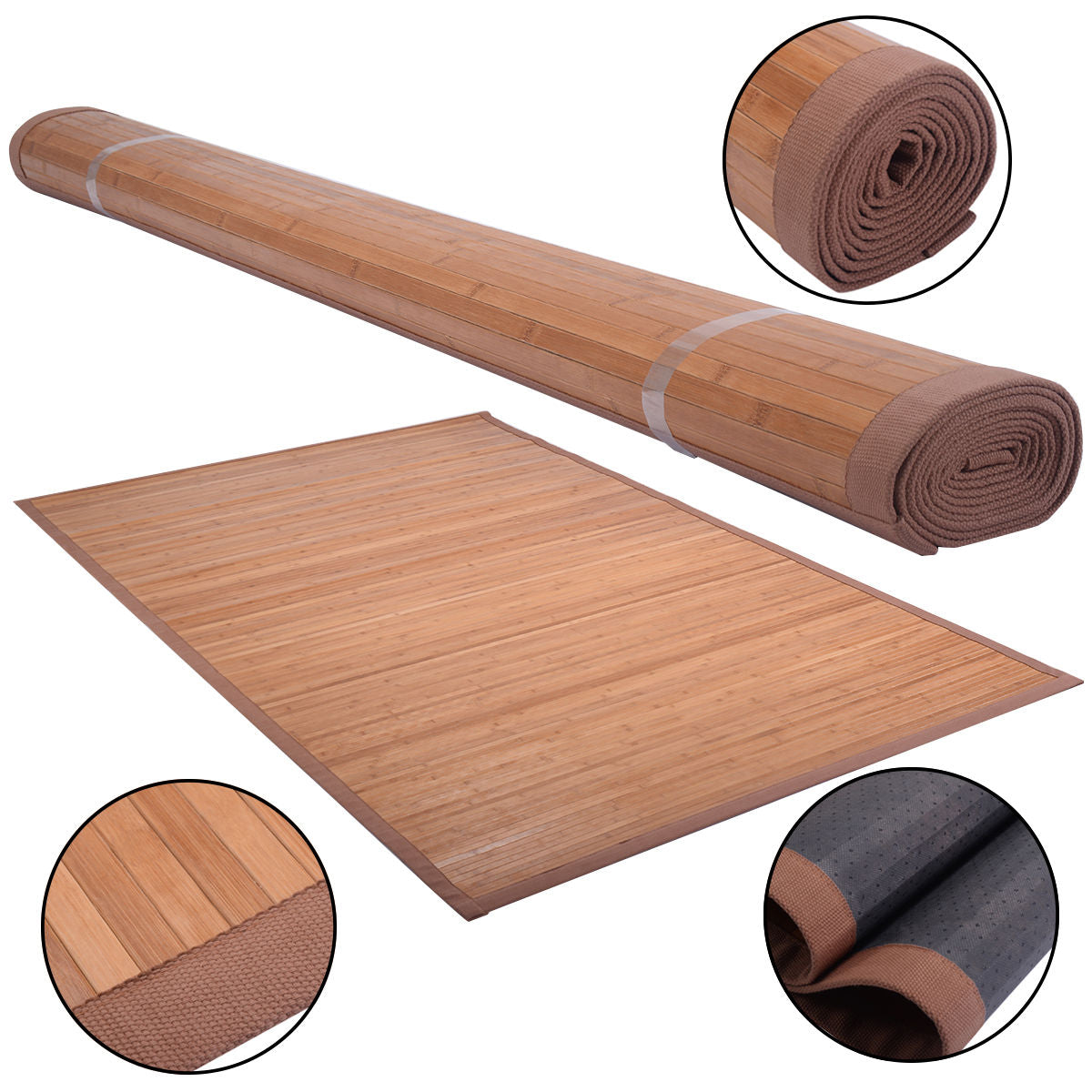5' x 8' Bamboo Area Rug Carpet