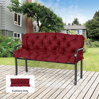 3 Seater Outdoor Swing Cushions, Backrest, Patio Furniture, Wine Red Patio Chair Cushions at Gallery Canada