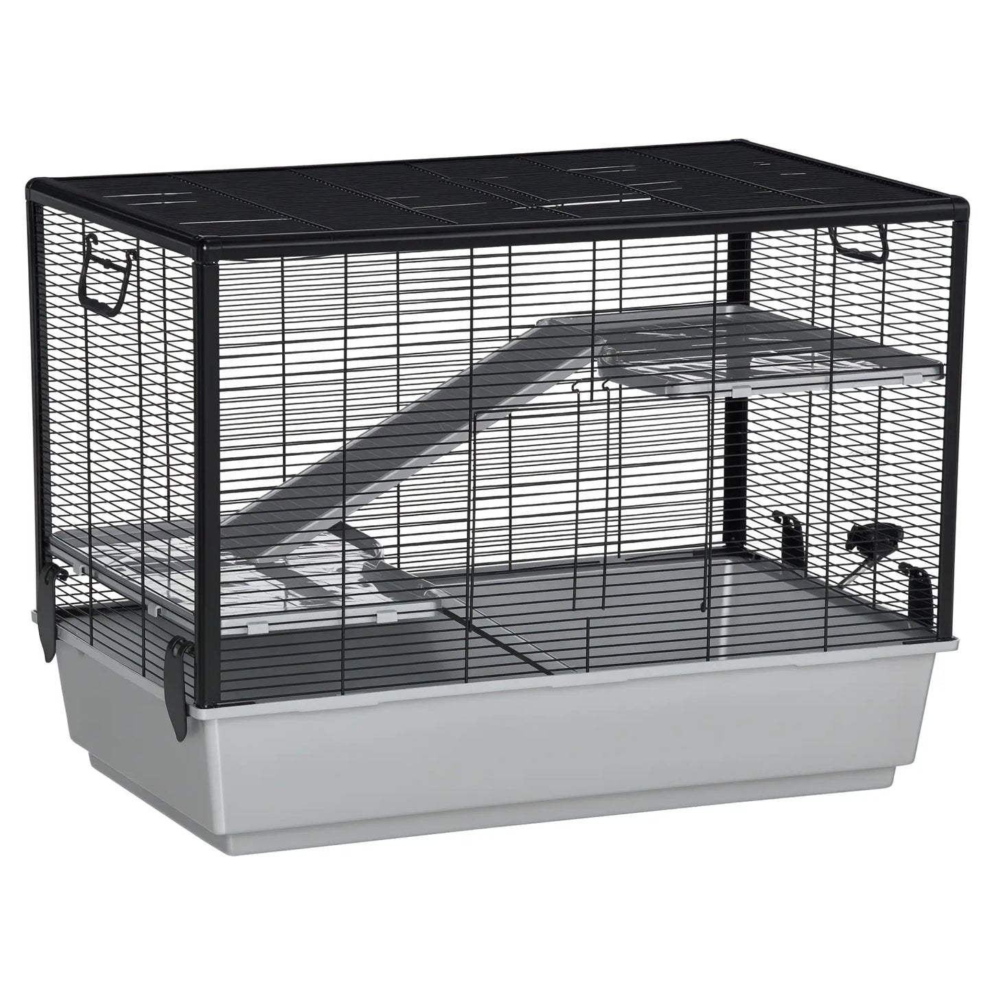 3-Tier Hamster Cage, Guinea Pig Cage, 31.5"x19"x23", Grey Houses & Habitats at Gallery Canada