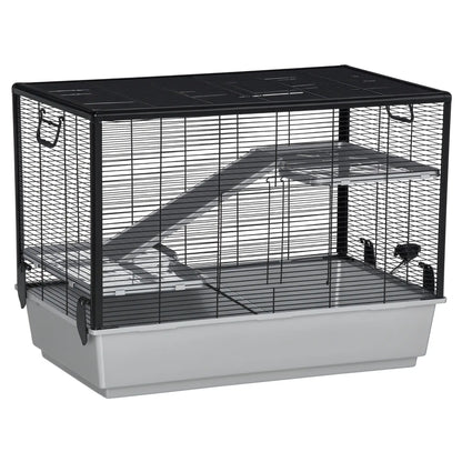 3-Tier Hamster Cage, Guinea Pig Cage, 31.5"x19"x23", Grey Houses & Habitats at Gallery Canada