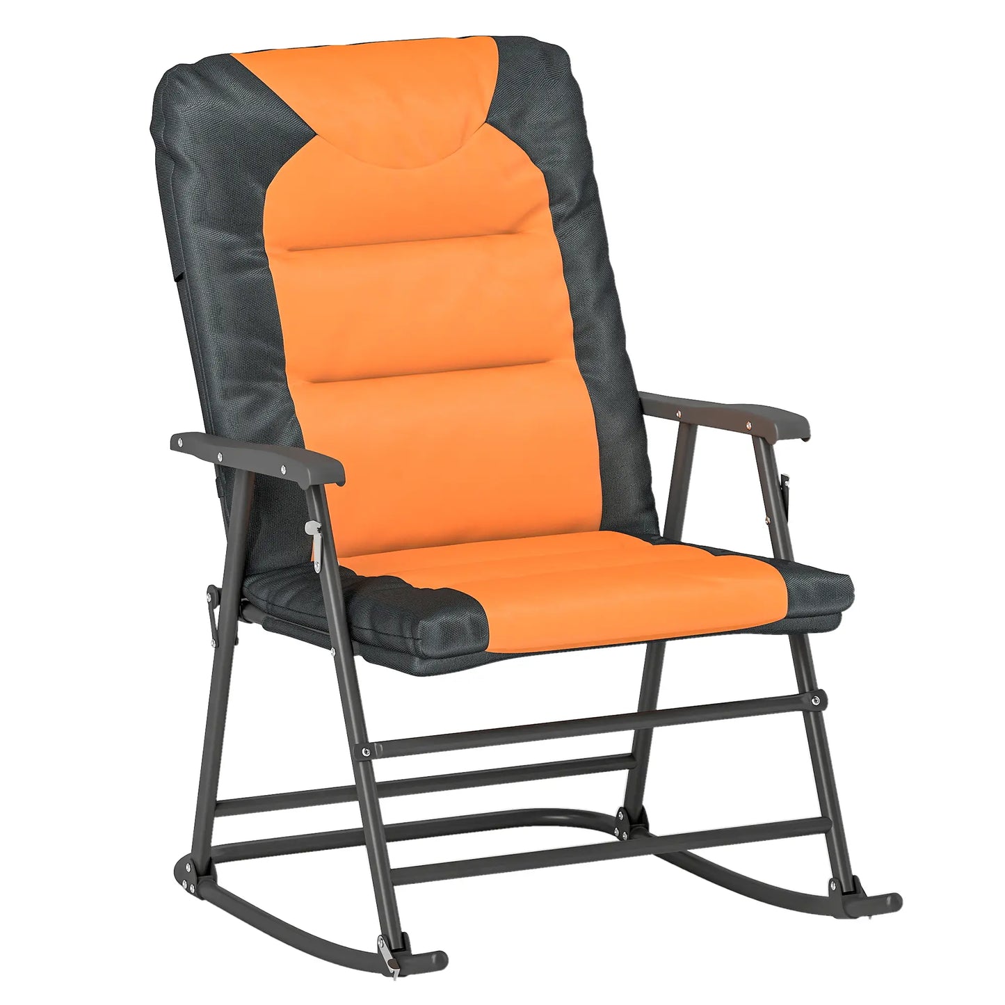 3-Piece Outdoor Foldable Rocking Chair Set, Orange Bistro Sets at Gallery Canada