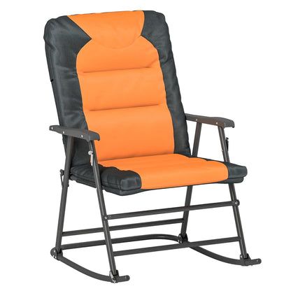 3-Piece Outdoor Foldable Rocking Chair Set, Orange Bistro Sets at Gallery Canada